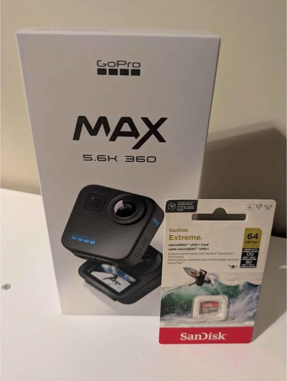 GoPro MAX 5.6K 360 Action Camera with SanDisk Extreme 64GB MicroSD Card